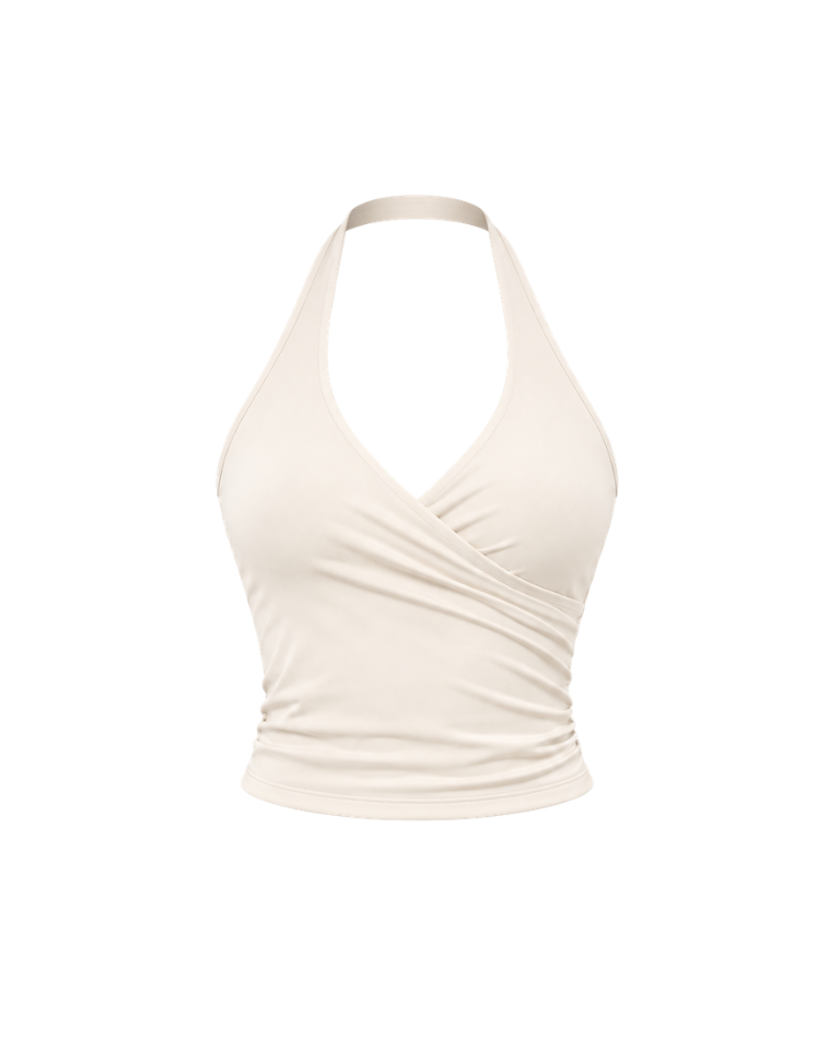 ButterSculpt™ Halter Top in Cream